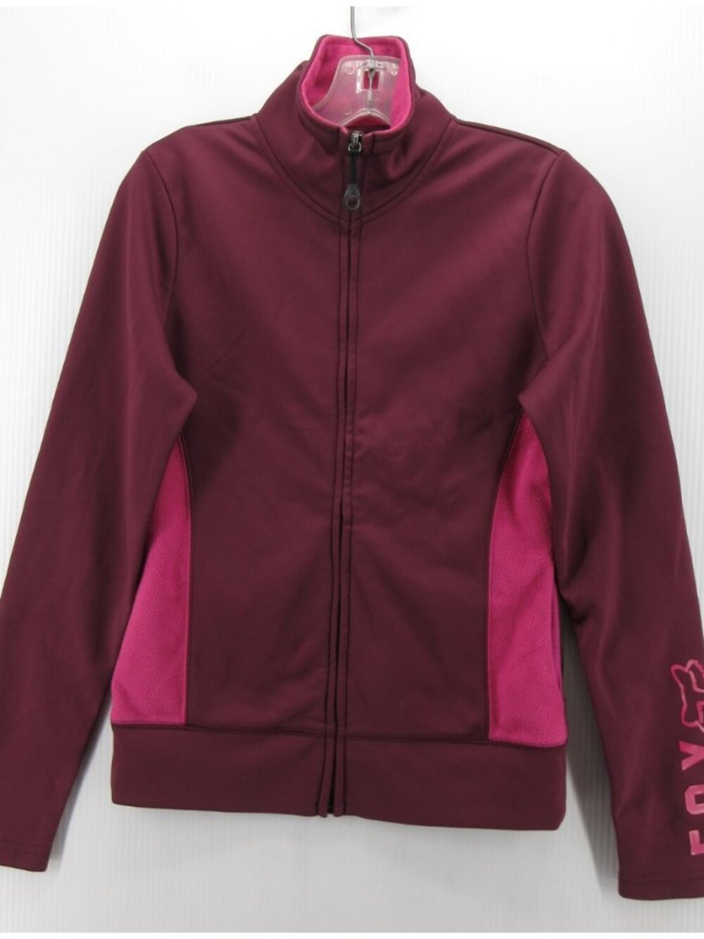 Fox Racing Jacket Small Track Coat Fleece Lined Full Zip Active *